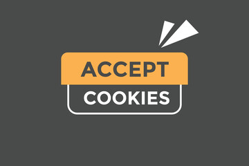 Accept cookies button web banner templates. Vector Illustration
