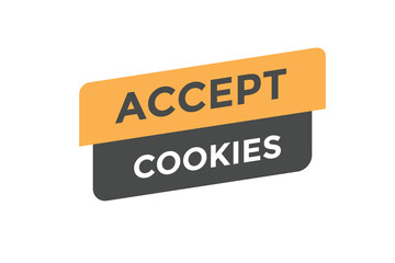 Accept cookies button web banner templates. Vector Illustration
