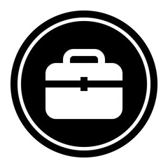 Brief Case Circular line icon