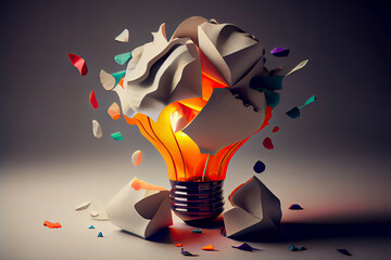 Creativity and creativity ideas of designers. Or brainstorm ideas with clever design ideas - obrazy, fototapety, plakaty