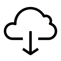 Cloud Down line icon