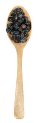 Asian colorful spices in wooden spoons