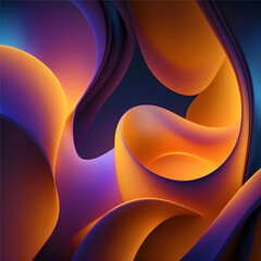 Abstract sinuous and colourful gradients textures with soft lights