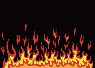 Fire flame background, Vector illustration. 