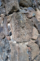 Lava Stone Block Corner Wall.