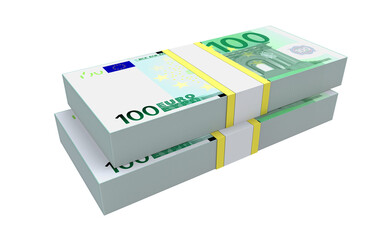 100 EURO Banknote Money 3D