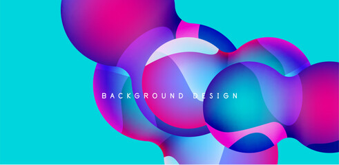 Spheres and circles abstract background, trendy colorful design. Vector Illustration For Wallpaper, Banner, Background, Card, Book Illustration, landing page