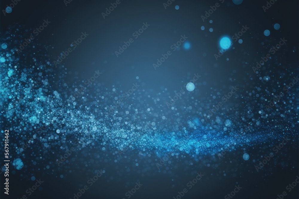 Poster blue technology abstract background with floating 3d particles texture . admirable generative ai ima