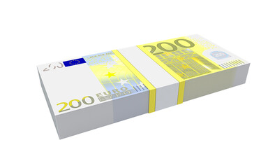 200 EURO Banknote Money 3D