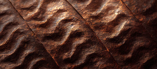 old rusty slanted iron wall texture background with Generative AI Technology
