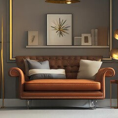 A comfy sweater and sweatpants, on a couch in a cozy living room2, Generative AI