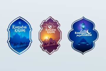 Ramadan kareem arabian landscape background sticker