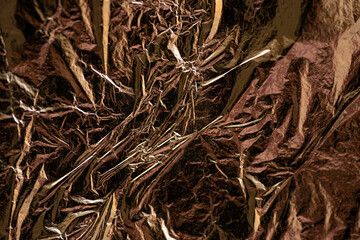 textura acercamiento de hoja de oro, para manualidades, un poco arrugada.