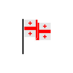 Georgia flags icon set, Georgia independence day icon set vector sign symbol