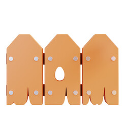 3D Illustration Fence