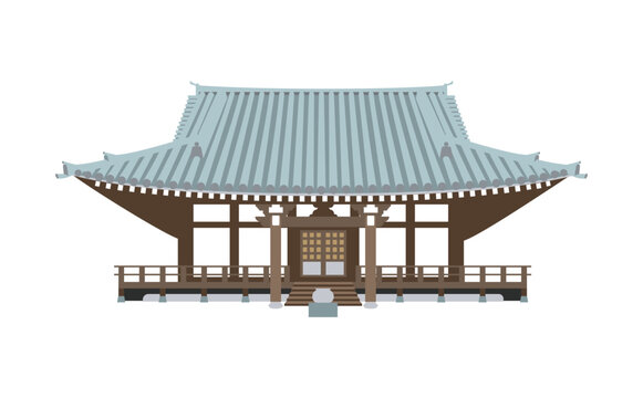 お寺イラスト　アウトラインなし