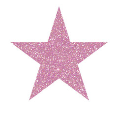 Pink star glitter on transparent backgroud. Design for decorating,background, wallpaper, illustration