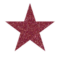 Dark red star glitter on transparent backgroud. Design for decorating,background, wallpaper, illustration