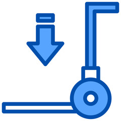 Trolley_2 blue line icon