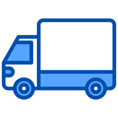 Truck_1 blue line icon
