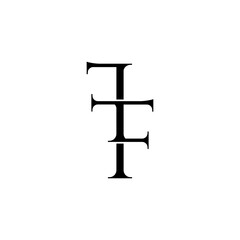 ff lettering initial monogram logo design