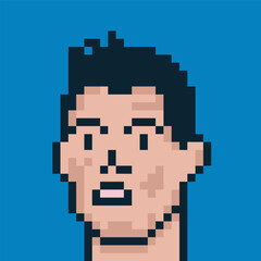 male character in pixel art 