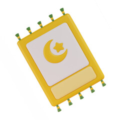 3d illustration of ramadan rug icon isolated