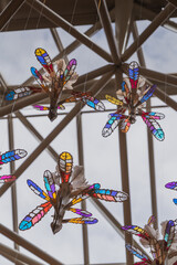 colorful decoration on the ceiling
