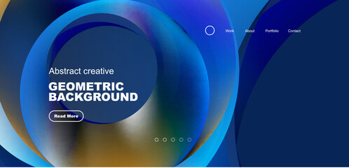 Round shapes, circles and rings composition. Business or technology design for wallpaper, banner, background, landing page, wall art, invitation, prints