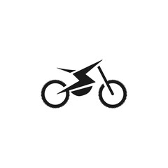 Electronic bike logo illustration