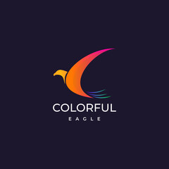 colorful eagle logo illustration