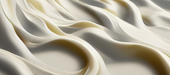 cream white wave texture background with Generative AI Technology