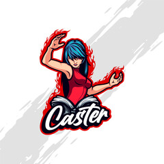 The Blue-Haired Witch Cast a Spell Mascot