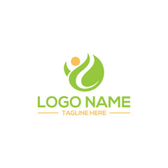 Fototapeta premium Modern wellness Nutrition logo icon design