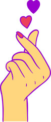 Valentine Love Hand Sign Illustration