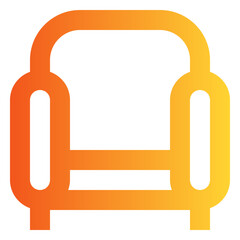 Furniture gradient icon