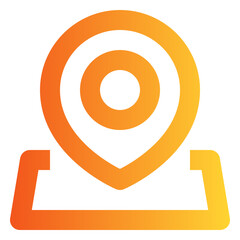 Obraz premium Pin Point gradient icon