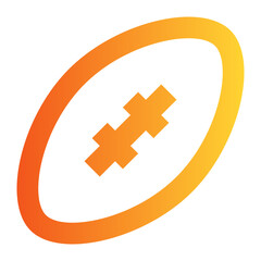 Fototapeta premium Rugbyball gradient icon