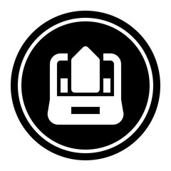 Obraz premium Rocket Circular line icon