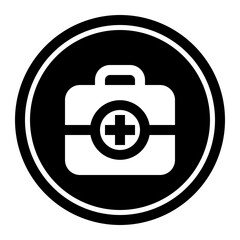 Briefcase Circular line icon