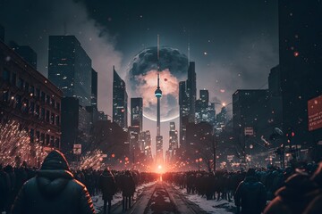 night city created using Generative AI Technology