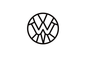 W logo design line