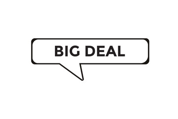 Big deal button web banner templates. Vector Illustration
