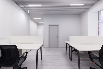 Empty office after renovation with new furniture