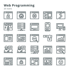 Web programming icons