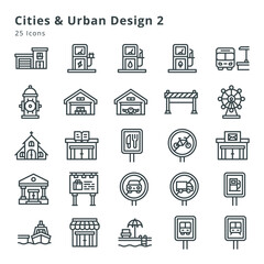 Cities and urban design 2 icons