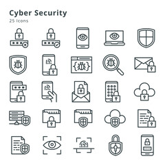 Cyber security icons
