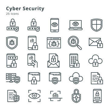 Cyber security icons