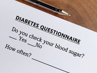 Questionnaire about diabetes