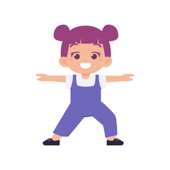 little kid doing yoga